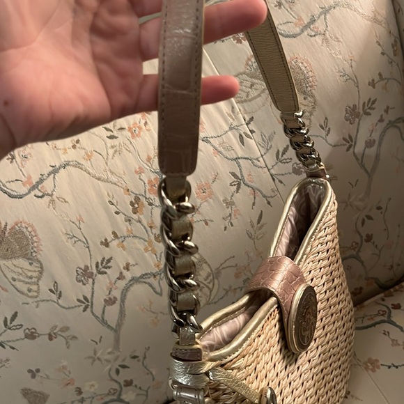 brighton straw purse with silver leather - Picture 5 of 9